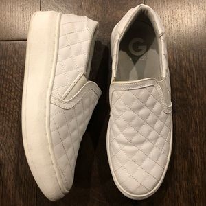G by Guess Claire White Slide On Shoes